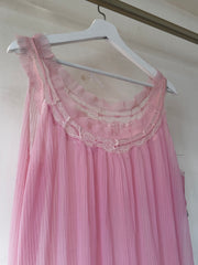 Edel Form Pink Woven Lace Mesh Slip Dress