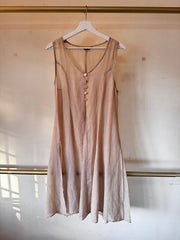 Plata Beige Sleeveless Mesh Dress