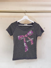 Vianty Grey Graphic Bow Top