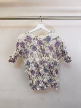 Cream Floral Popcorn Top
