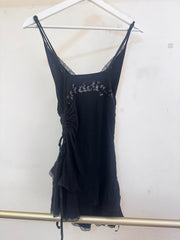 Goldsigga Laced Black Asymmetrical Dress