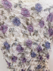 Cream Floral Popcorn Top