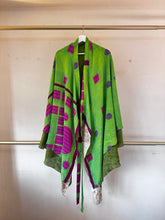 Green Geometry Wrapped Skirt
