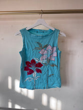 Marks & Spencer Blue Floral Sleeveless Top
