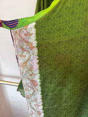 Green Geometry Wrapped Skirt