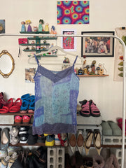 Mesh lace floral camisole