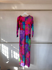 Desigual Pink Floral Abstract Long Dress