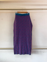 Nona Cyan Pink Pattern Skirt