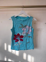 Marks & Spencer Blue Floral Sleeveless Top
