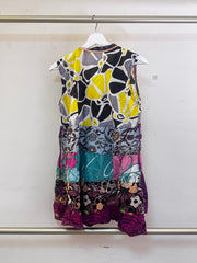 Multi-patterned Tiered Dress with Sequins