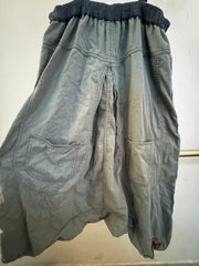 Grey Harem Pants with Floral embroidery